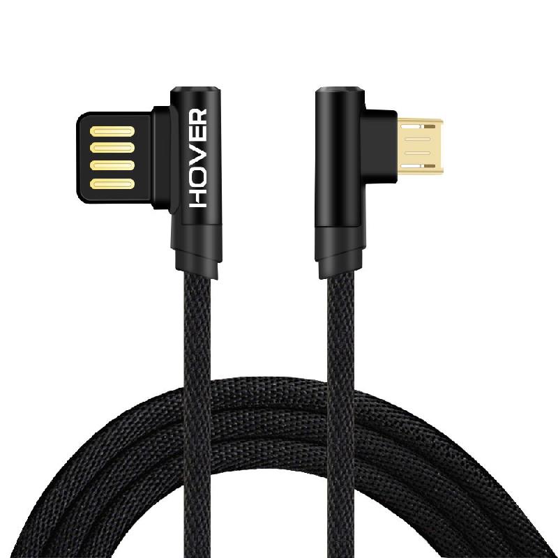 Câble Micro USB 90° en Nylon 1 Mètre 2.1A